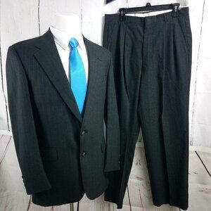 Botany 500 Couture 41R Charcoal Striped 2pc Suit